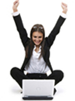 girl with laptop