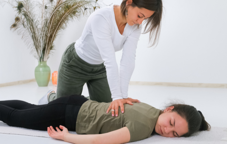 Women receiving a massage