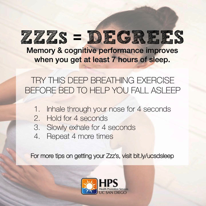 Try deep breathing before bed